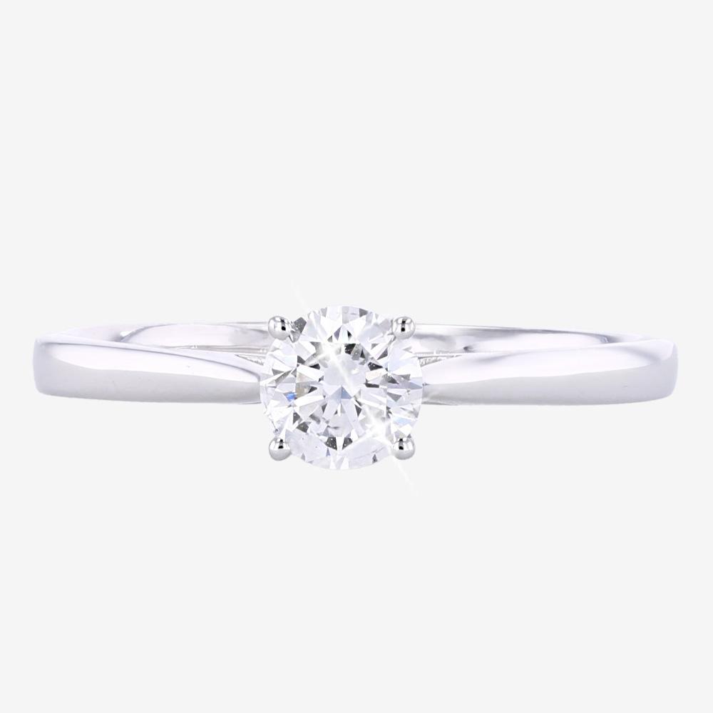 9ct White Gold Real Diamond Lab-Grown Solitaire .50ct